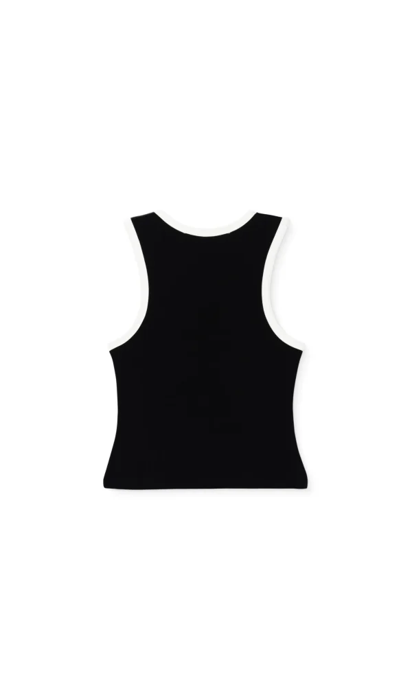 Áo Tanktop Viền Tương Phản Thêu Mono - ELEVEN