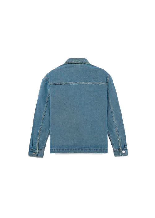 Áo Sơ Mi Denim Khoá Gài Tay Dài - ELEVEN
