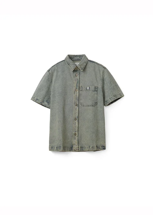 Áo Sơ Mi Khoác Jeans Thêu Túi Mono - ELEVEN