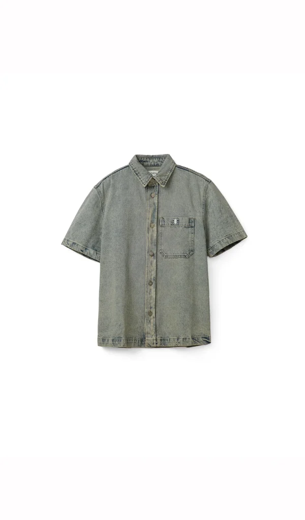 Áo Sơ Mi Khoác Jeans Thêu Túi Mono - ELEVEN