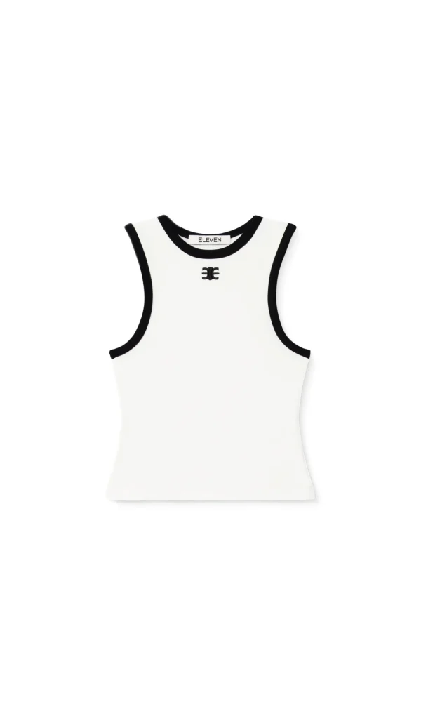 Áo Tanktop Viền Tương Phản Thêu Mono - ELEVEN