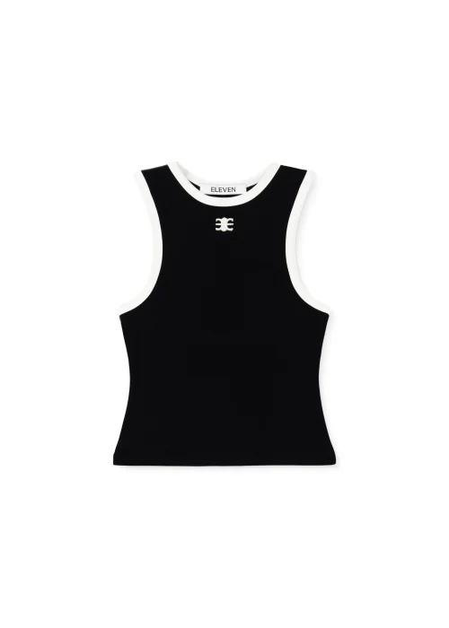 Áo Tanktop Viền Tương Phản Thêu Mono - ELEVEN