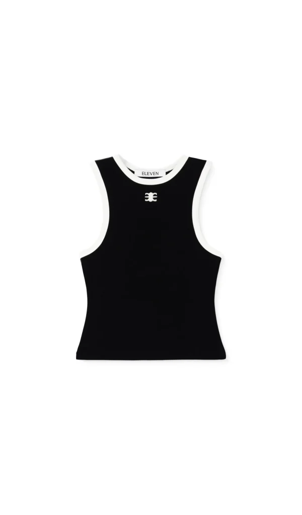 Áo Tanktop Viền Tương Phản Thêu Mono - ELEVEN