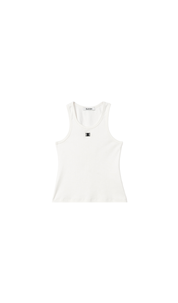 Áo Tanktop Vải Thun Gân Thêu Mono - ELEVEN